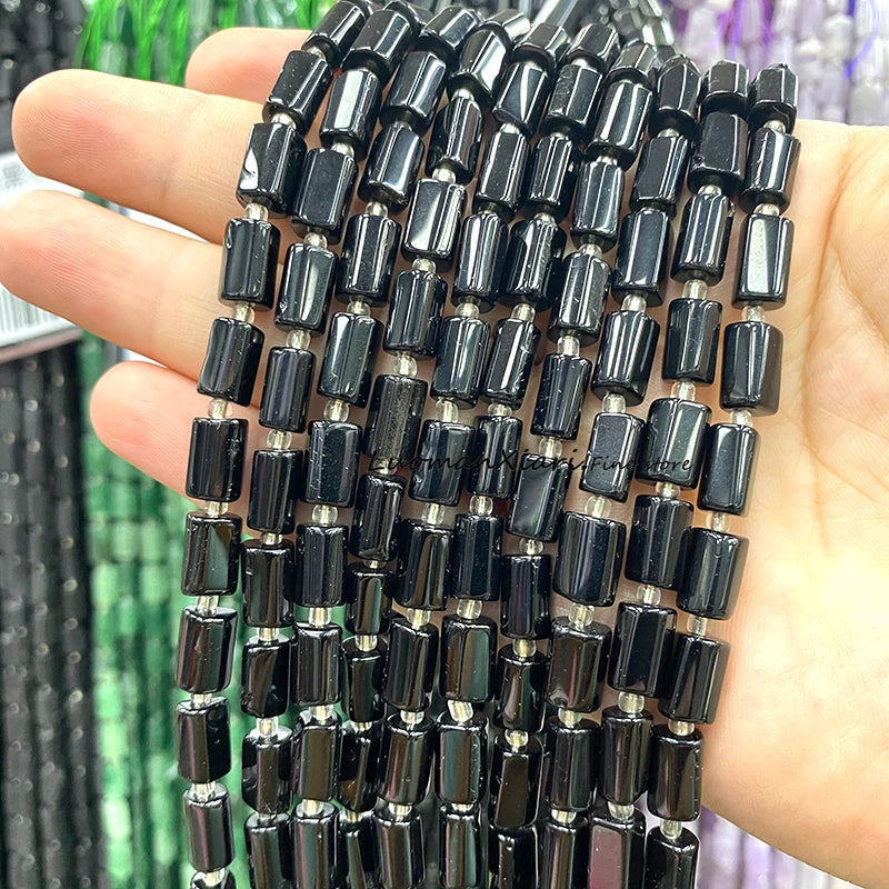 8x12mm Naturstein Grüner Malachit Unregelmäßiger Zylinder Lose Distanzperlen für Schmuckherstellung Diy Armband Charms Zubehör