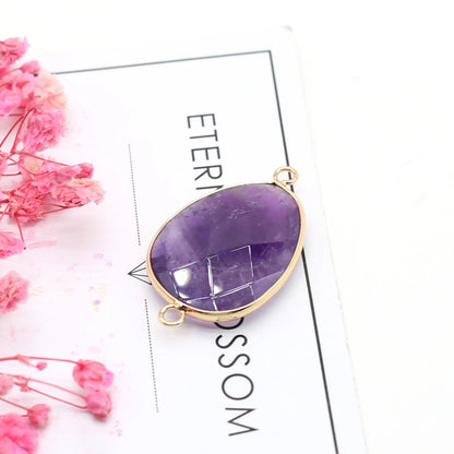 Natürliche Amethysten Anhänger Charms Natürliche Lila Quarz Kristall Stecker Für Heilung Pendel Schmuck Ohrring Halskette Herstellung