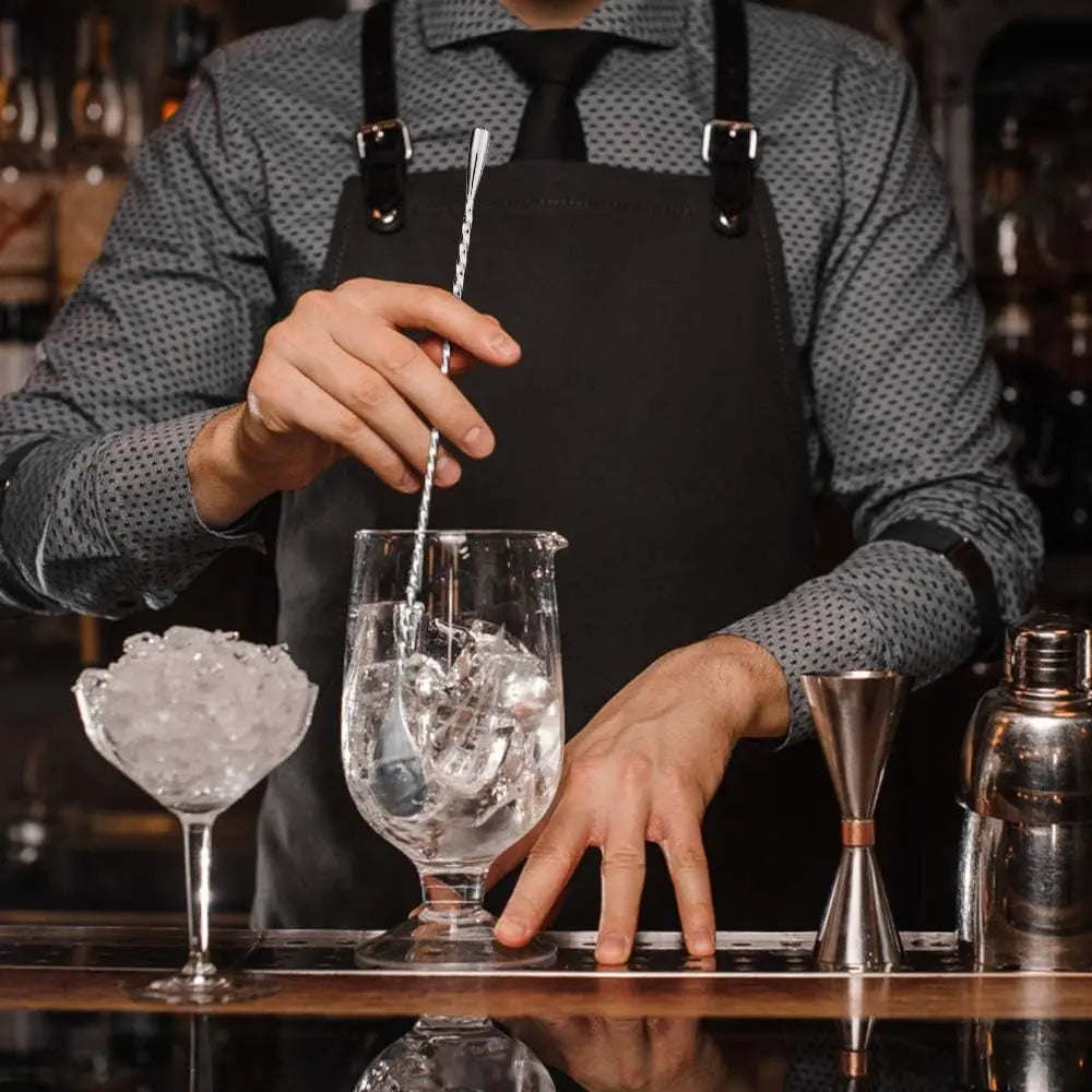 Edelstahl-Messbecher mit Rührlöffel, Cocktail-Jigger, Messbecher, 2,5 oz/5 TBSP/75 ml, Liquor Shot Set, Bar-Zubehör