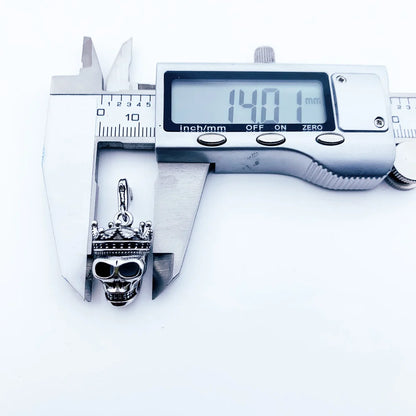 Schädel König Baumeln Charms,925 Sterling Splitter Europa Anhänger Neue DIY Mode Schmuck Für Frauen Männer