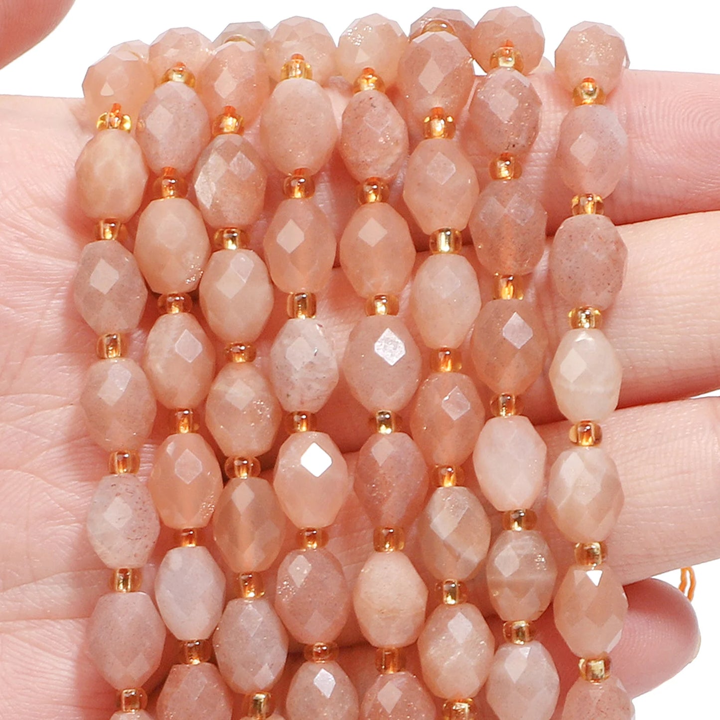 AAA Facettierte natürliche farbige Fluorit-Quarzperlen, 8 x 7 mm, ovale Form, Perlen für Schmuckherstellung, DIY-Perlenzubehör
