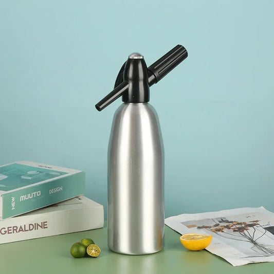 Tragbare Sprudelwasserbereiter Geschmack Soda Blaster CO2 Cocktail Blase Getränke Druckregler Barkeeper Siphon Zubehör Aluminium