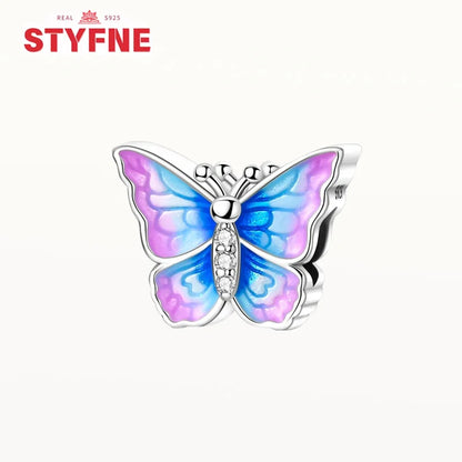 Neue Silber 925 Blaue Libelle Schmetterling Charms Perlen Fit Original Armband für Frauen DIY Edlen Schmuck Zubehör Perlen Geschenke