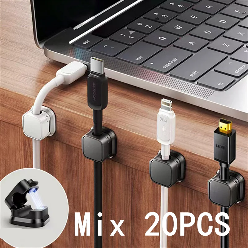 1/5/10/20PCS Magnetische Kabel Clip Kabel Halter Klebstoff Draht Keeper Kabel Kabel Organizer für Home Office Unter Schreibtisch Management