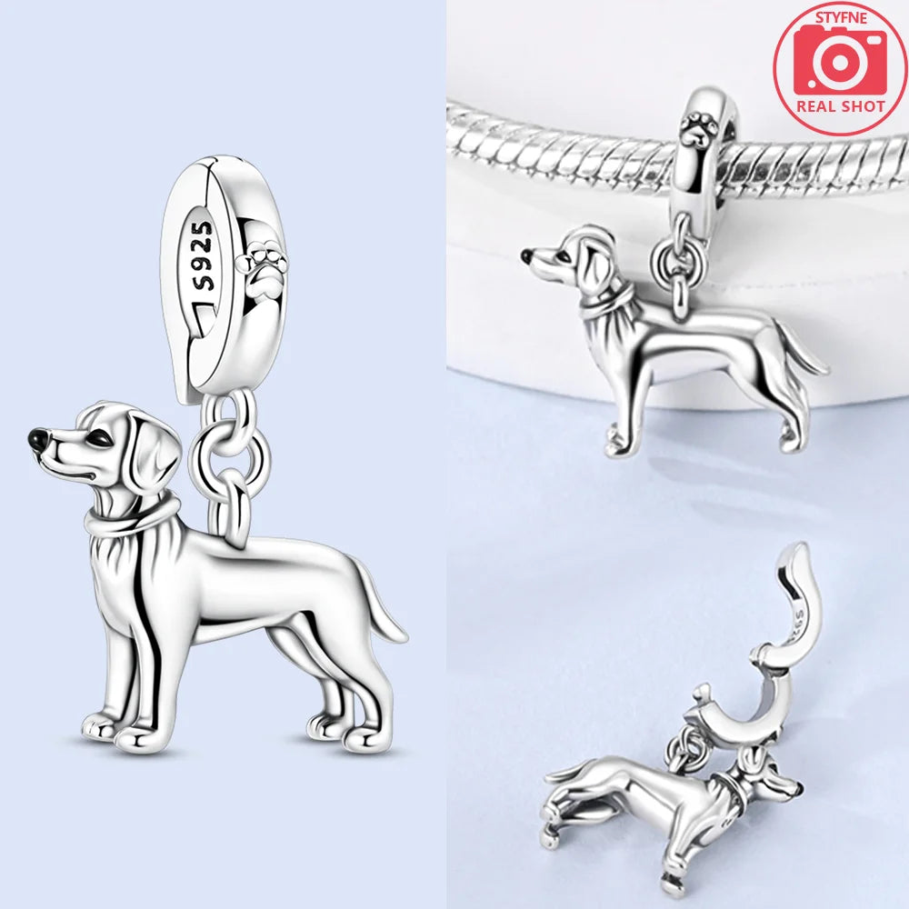 Silber 925 Gold Pyramide Mumie Doppel Charm Elefant Perlen passen Original Armband DIY edlen Schmuck Zubehör für Frauen Geschenke