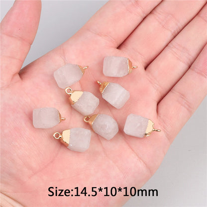 5 stücke Natürlichen Rauhen Stein Anhänger Unregelmäßige Form Healing Amethysten Labradorit Agat Quarz Anhänger Für DIY Handgemachte Halskette