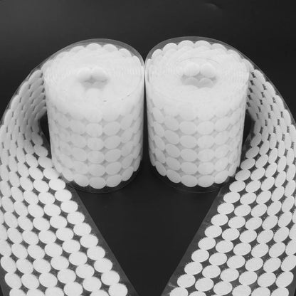 4000/1000 Paar Nylon-Aufkleber, doppelseitige Haken, Schlaufen, Scheiben, rundes Befestigungsband, 10/15/20 mm, selbstklebendes Befestigungsband, Punkte