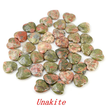 Viele Großhandel Edelstein Herzform LIEBE 20 MM Natürliche Kristall Amethyst Achat Perle Heilung Reiki Naturstein Geschenk Liefert