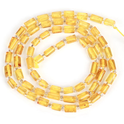 Natürliche Stein Bernstein Runde Unregelmäßige Chip Rohr Rondelle Platz Lose Perlen Für Schmuck Machen DIY Armband Zubehör 15"