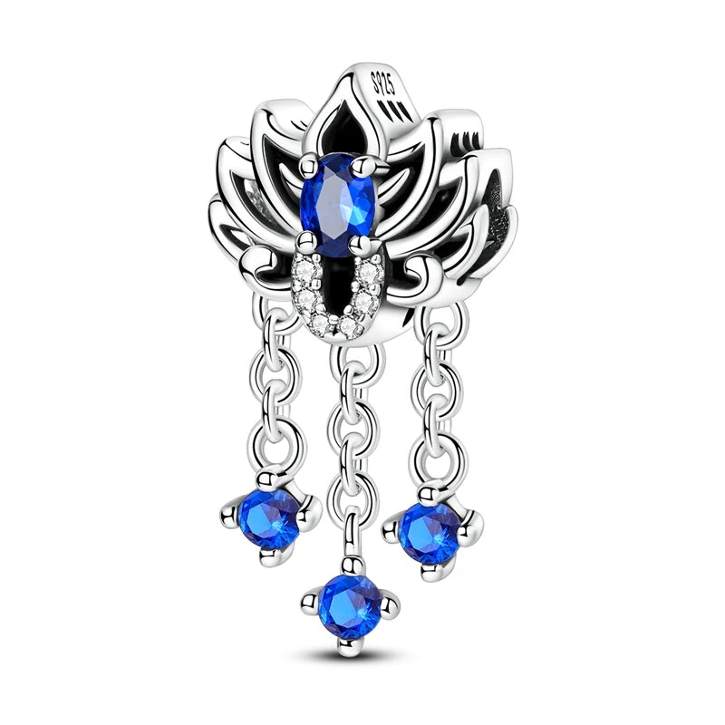 925 Silber Charms Original Design Blaue Augen Zirkon Katze Hund Perle Herz Charme DIY Fit Armband Für Frauen Hochzeit Schmuck Geschenk