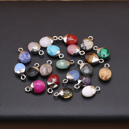 5 teile/los Natürliche Achate Anhänger Abschnitt Mix Bunte Stein Anhänger Charms für Frauen Männer, Die DIY Schmuck Halskette Zubehör