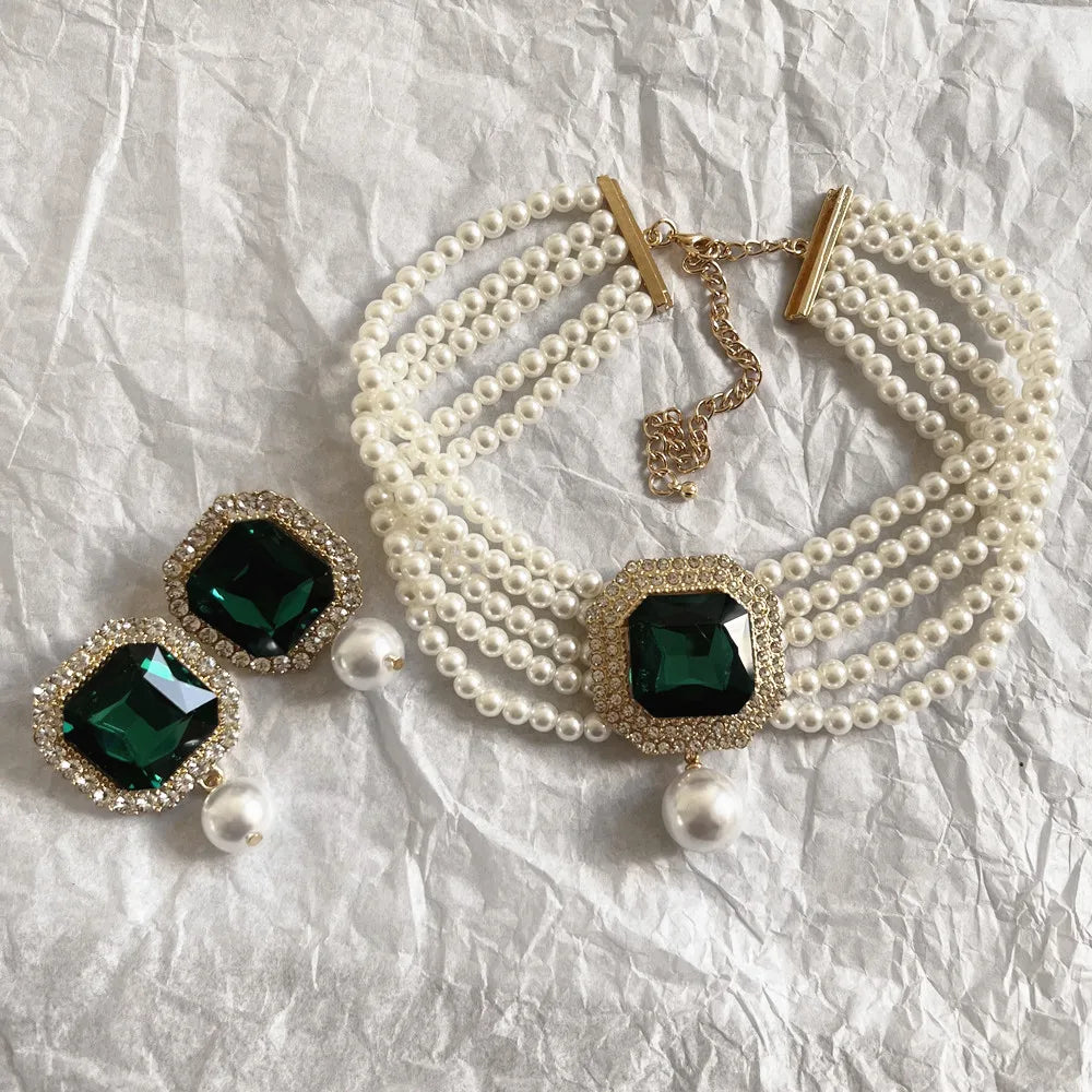 Glänzende voller Strass lange Kette Halsband Aussage Halskette für Frauen Modeschmuck atemberaubende Halskette Zubehör