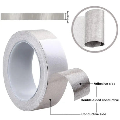 1–3 Rollen 20 Meter leitfähiges Stoff-Gewebeband, 5 mm ~ 30 mm Breite, einseitiges Klebeband für Laptop-Handys, LCD-EMI-Abschirmung