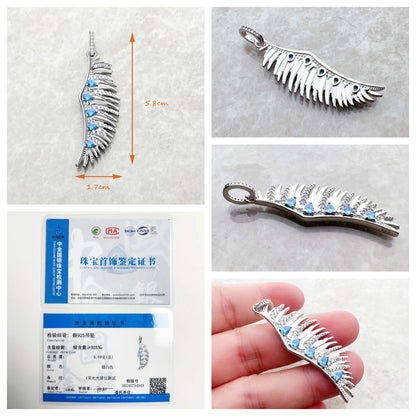 Anhänger Sternzeichen Phönix Flügel Schlange Schwert Mond Brandneuer feiner Vintage-Schmuck Accessoires 925er Sterlingsilber Geschenk für Frau Männer