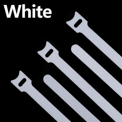 100 Stück wiederverwendbare Schlaufenbinder, Kabelbinder, 150/200/250/300 mm, Mauskabelmanagement, kein Kleber, selbstklebende Bänder, Nylon-Kabel-Organizer
