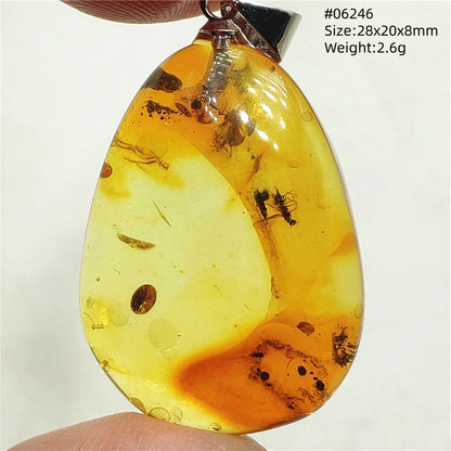 Natürlicher Bernstein-Anhänger Blumenförmiger Gelber Baltischer Bernstein Damen Herren Schmuck Reiki-Stein Burma AAAAAAA