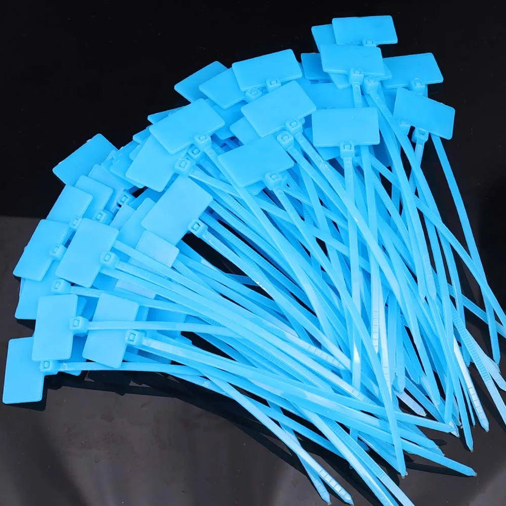 500/100 Stück Nylon-Kabelbinder, Kunststoff-Schlaufenbinder, Marker, Etikett, Kabel, selbstsichernder Reißverschluss, waschbare Riemen für die Aufbewahrung zu Hause, im Büro, im Garten
