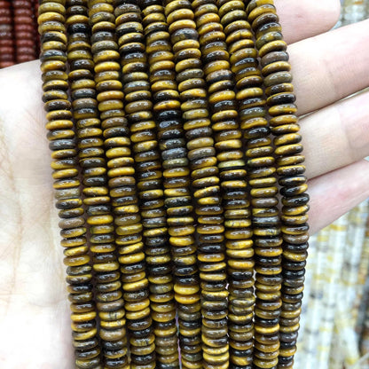 Naturstein Rondelle 2X6mm Türkise Quarz Jaspis Achate Flache Runde Spacer Perlen für Schmuckherstellung DIY Armband Zubehör