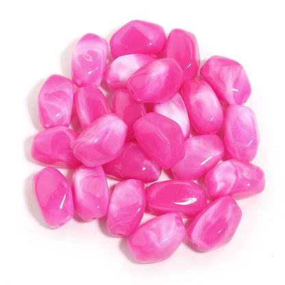 20 Teile/los Unregelmäßige Doppel Farben Acryl Perlen für Schmuck Machen Meteorit form Lose Spacer Perlen DIY Armband Halskette