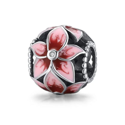 WOSTU Mode Frühjahr Serie Charms Perlen Echt 925 Sterling Silber Blume Vogel Pendent Fit Original-DIY Armband Halskette Schmuck