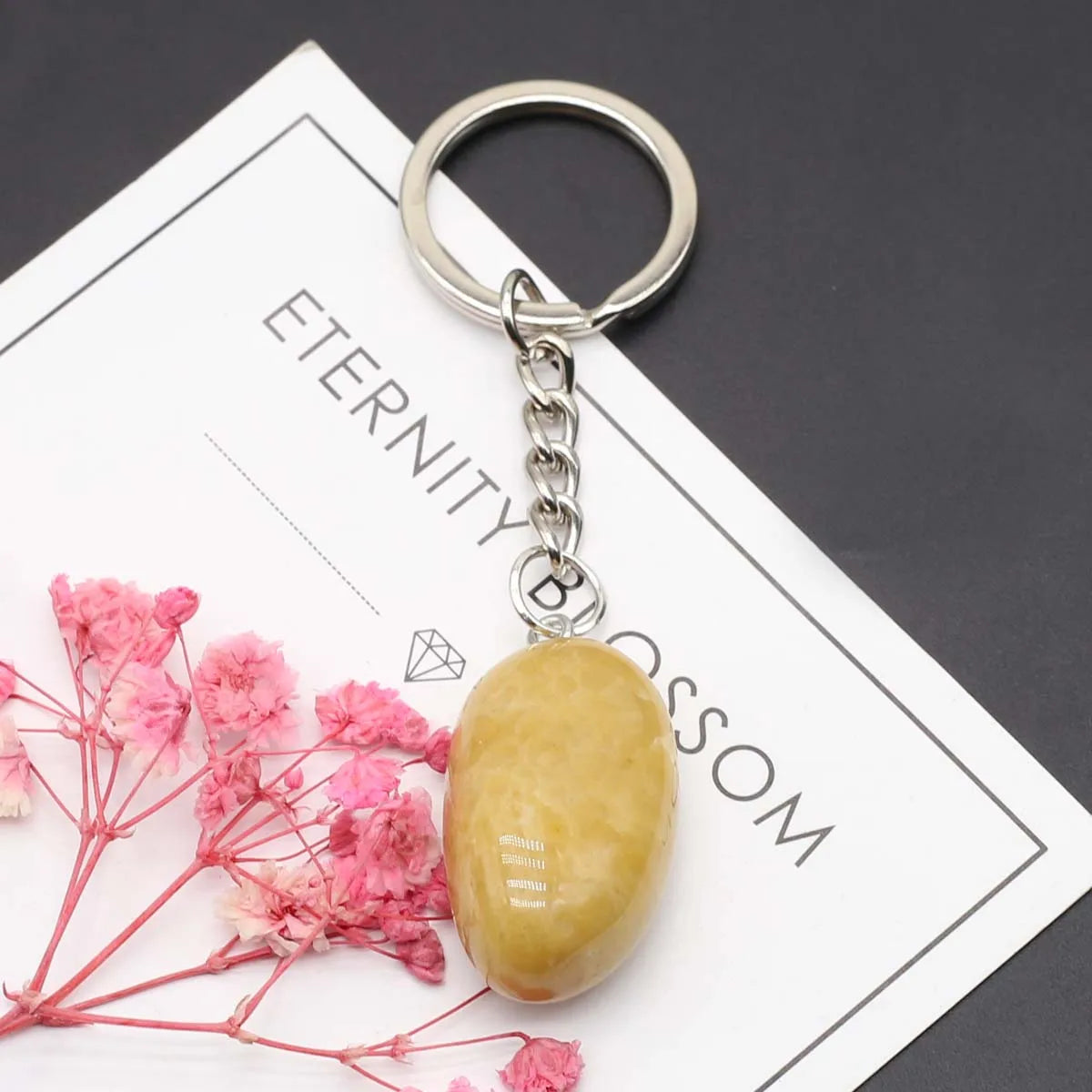 Natürliche rohe Erz Schlüssel anhänger Edelstein Reiki Heilung Quarz Achat Citrin unregelmäßige Stein Anhänger Charms diy Schmuck machen Zubehör