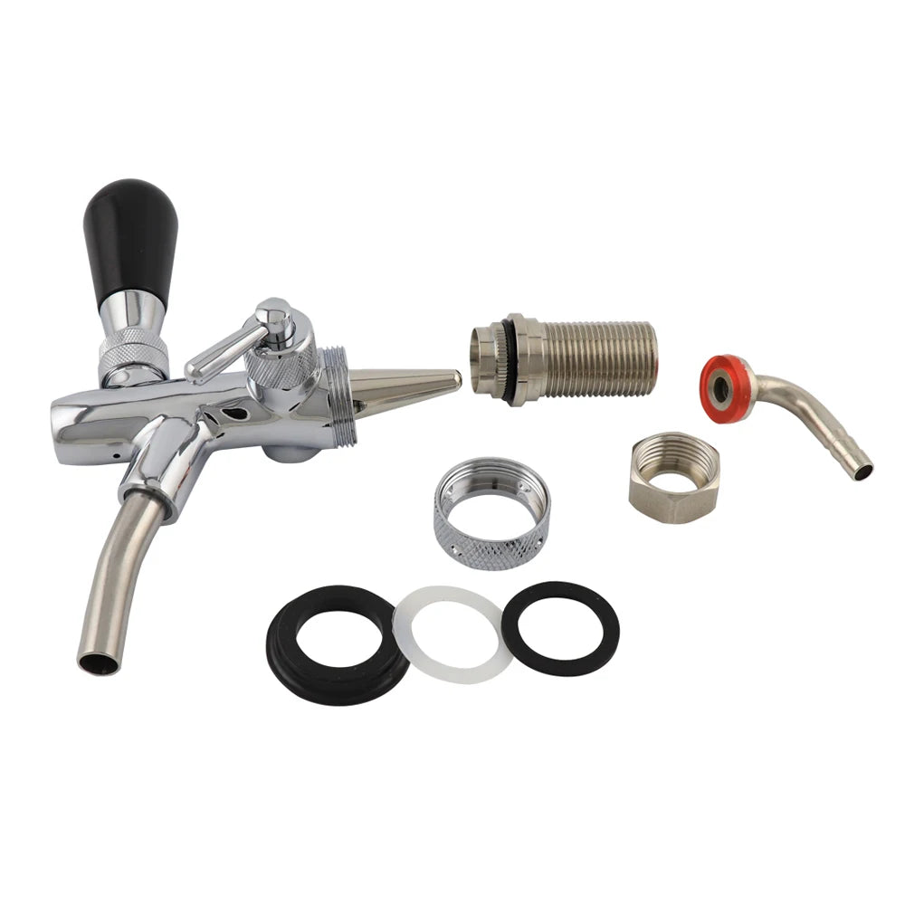Einstellbarer Fassbier hahn mit Durchfluss regelung Ver chrom ung g5/8 Schaft Home Brew Bar Kegerator Biersp ender Zapfhahn