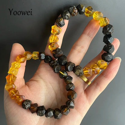 Natürliche Bernstein-Armbänder als Geschenk, einzigartige coole schwarze Perlen, original medizinischer Spezialstein, 2026, neuer Diy-Heilschmuck im Großhandel