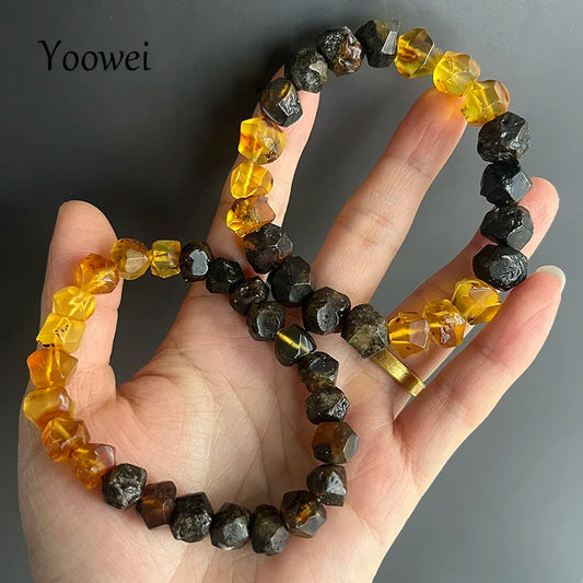 Natürliche Bernstein-Armbänder als Geschenk, einzigartige coole schwarze Perlen, original medizinischer Spezialstein, 2026, neuer Diy-Heilschmuck im Großhandel