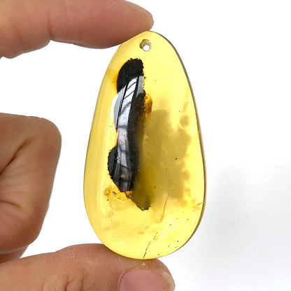 Großer Bernstein-Anhänger für Frauen, DIY-Schmuck, Großhandel, einzigartiger Tropfen, natürliche Pflanze, 100 % echter originaler baltischer Stein für Kettenhalskette