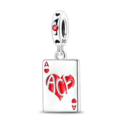 Rote Serie 925er Sterlingsilber, Koi-Herz, Pilz, Feuerwerkskörper, Kaffeemaschine, Charm, passend für DIY-Armbänder, Halsketten, exquisite lustige Geschenke