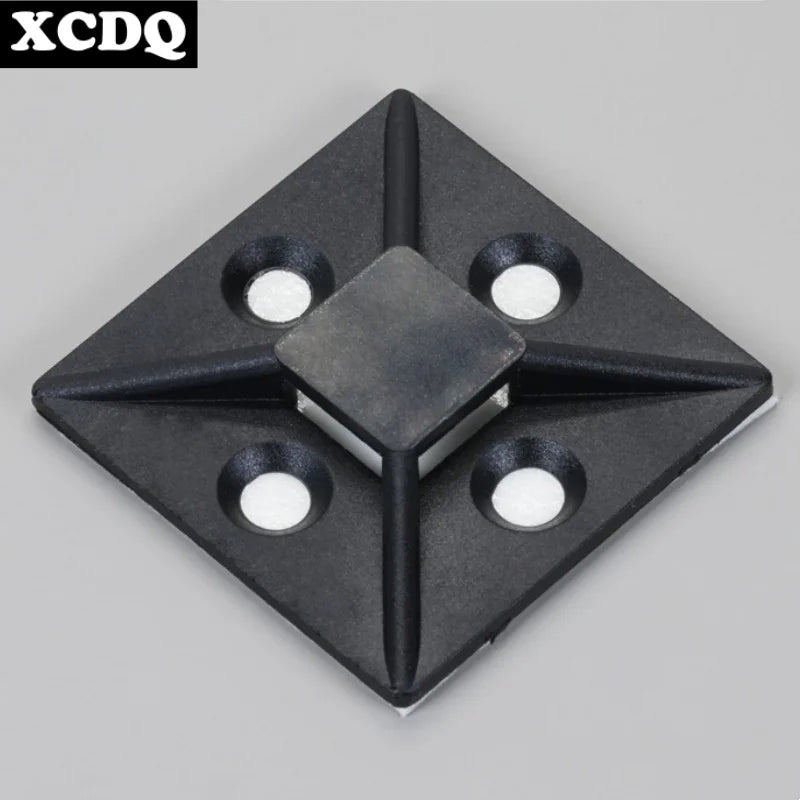 100 Stück selbstklebende Nylon-Kabelbinderhalter, Kabelbinder, fester Sitz, PA66, Kunststoff-Kabelklemmen, 3 m, 1600 t, stark klebende Kabelbinderhalterung