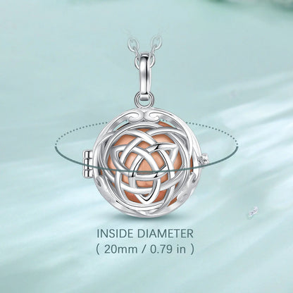 Eudora Urne Feuerbestattung Anhänger 20mm Celtic Knoten Käfig Medaillon Asche Halter Andenken Kapsel Halskette Hohl Ball DIY Trendy Schmuck