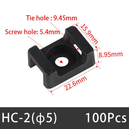 50/100pcs Kabelbinder halterungen Sitz fester Sitz Draht wallens attel Typ Kunststoff halter weiß schwarz stm HC-2 HC-4 Datenleitung wickler