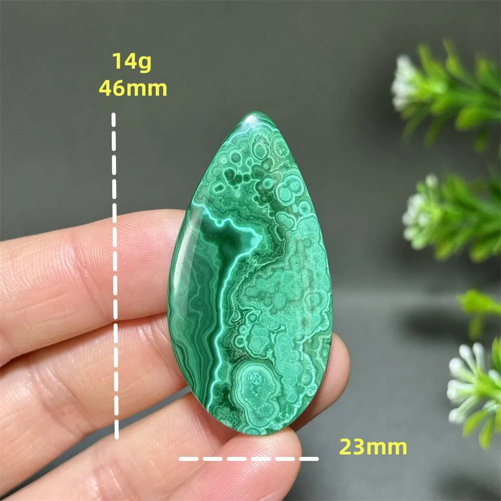 Natürlicher, hochwertiger Malachit in Tropfenform, zum Polieren, DIY, Quarz, Energietherapie, Meditation, Reiki, Hexerei, Heimdekoration, Geschenk