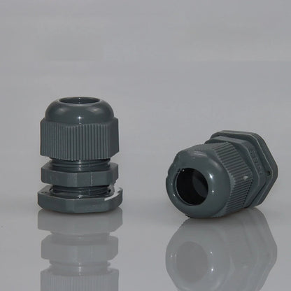 Grauer wasserdichter PG-Verschraubungs-Nylon-Stecker, Knopfbox-Stecker, robuster Steckverbinder, PF7, PG9, PG13,5