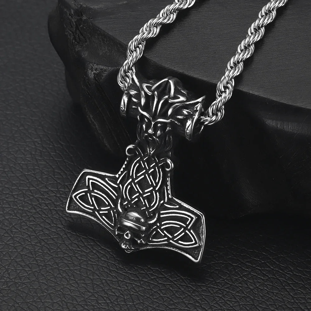 Edelstahl Viking Nordischer Anhänger für Halskette DIY Zubehör Schmuckherstellung Erkenntnisse Männer Charm Supplies Punk Axt