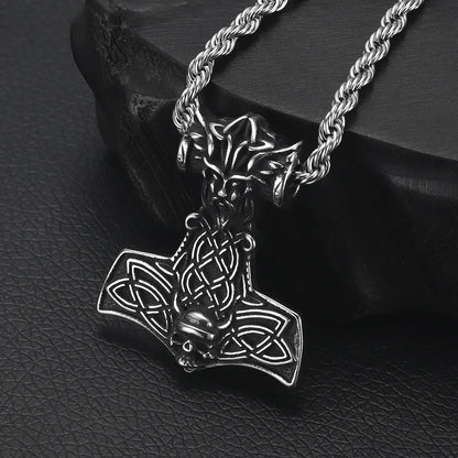 Edelstahl Viking Nordischer Anhänger für Halskette DIY Zubehör Schmuckherstellung Erkenntnisse Männer Charm Supplies Punk Axt