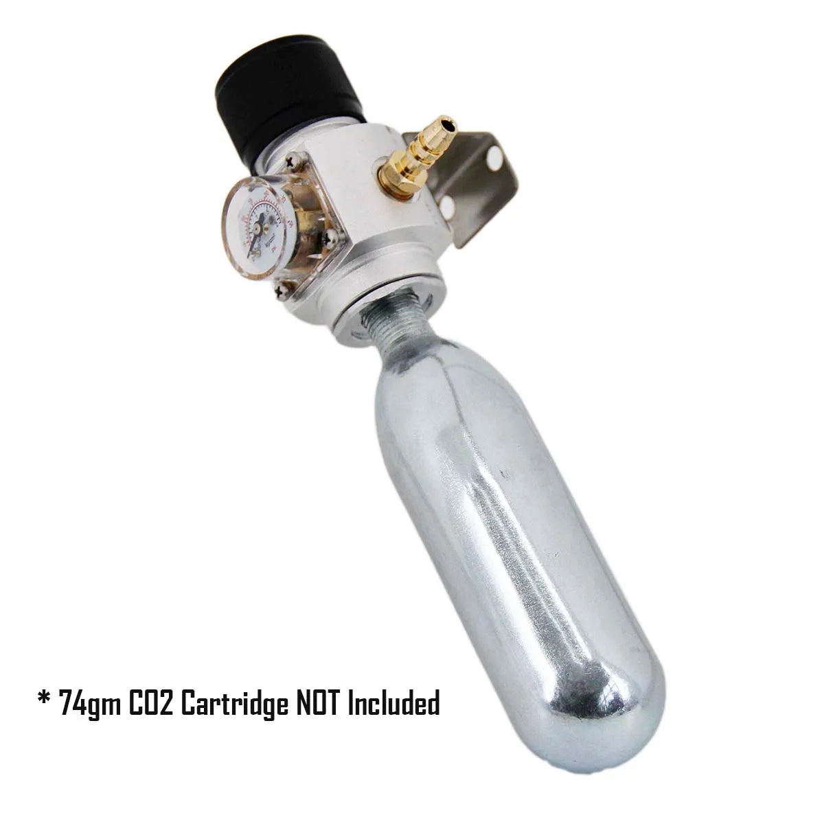 Verstellbarer Co2-Regler mit einem Knopf, 30 psi, mit Montagehalterung, 8-mm-Schlauchtülle, Verwendung mit 5/8-Zoll-Kartusche, Homebrew-Fassung