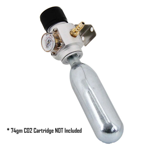 Verstellbarer Co2-Regler mit einem Knopf, 30 psi, mit Montagehalterung, 8-mm-Schlauchtülle, Verwendung mit 5/8-Zoll-Kartusche, Homebrew-Fassung
