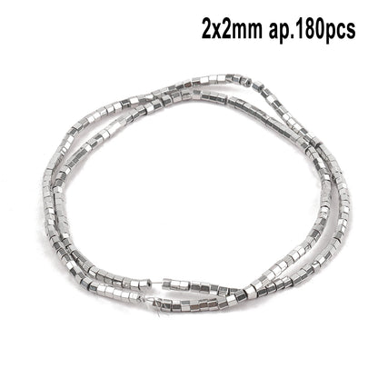 Großhandel AAA Rhodium Hämatit Perlen Charms Herz Stern Rohr Facettierte Runde Unregelmäßige Geometrische Form Perlen Für Schmuck Machen