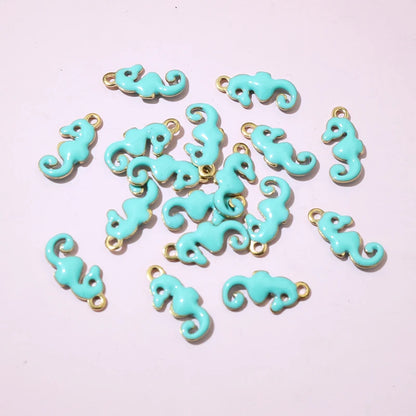 20 Stück 12x6mm Edelstahl Seepferdchen Hippocampus Emaille Anhänger Anhänger Edelstahl DIY Schmuck Herstellung Zubehör Ergebnisse