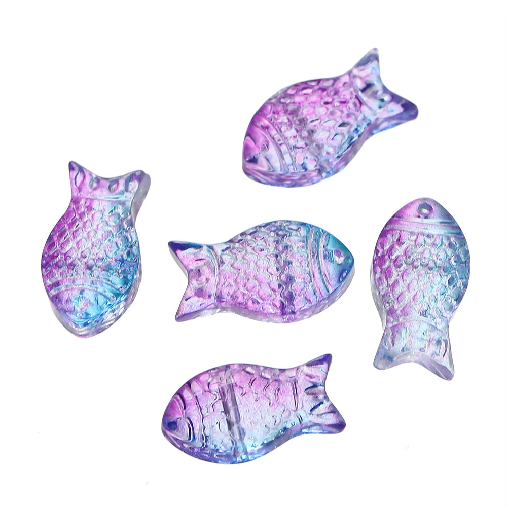 10 teile/los Allmähliche Kleine Goldfisch Glas Perlen Kristall Tschechische Spacer Perlen Für DIY Schmuck Machen Halskette Handgemachte Accessoires