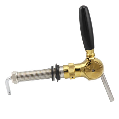Homebrew Bier Armaturen Belgischen Typ Draft Bier Tap Mit 100mm Länge G5/8 "Schaft Kupfer Verchromt flow Control Ball Form