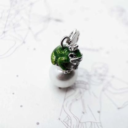 Charme Frosch Mit Perle 925 Sterling Silber Anhänger Neue Mode Schmuck Handgemachte Handwerk Für Frauen Männer