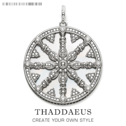Anhänger Splenic Root Herz Third-Eye Throat Chakra Lotus Karma Wheel, brandneuer Vintage-Schmuck Bijoux Geschenk für Frau Mädchen Männer