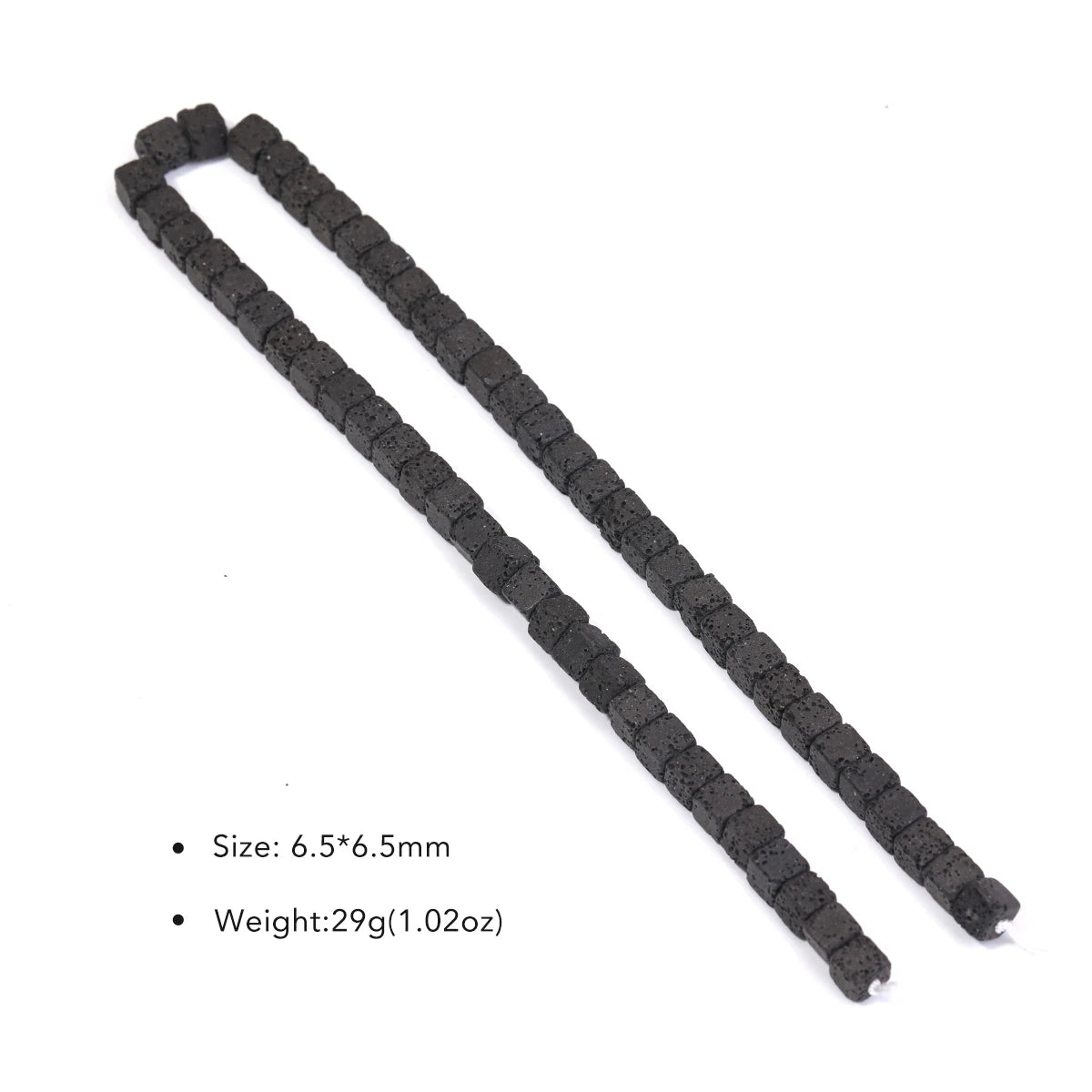 Piedras volcánicas natürliche schwarze Lava zylindrische quadratische Abacus-Steinperlen für Schmuckherstellung, DIY-Schmuck, Armbänder, handgefertigt