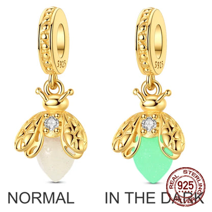 Golden Series Charms aus 925er-Sterlingsilber, zu öffnender Wal-Schmetterlings-Sonnen-Anhänger, CZ-Zirkon, passend für Original-Armbänder, DIY-Schmuck