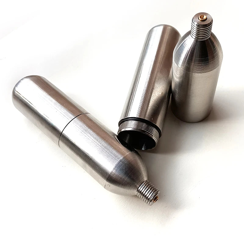 Recycelbarer 33 g 24 g CO2-Kartuschen-Gasflasche für Soda, Bier, Bar, Barkeeper, Werkzeuge, Küchenzubehör, spart Schwimmweste, Airbag