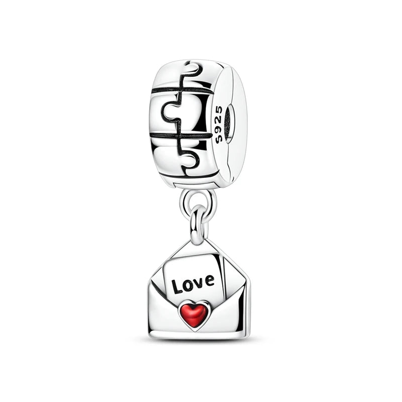 Lucky Clover Clip Charms 925 Sterling Silber Original Black Cat Stopper Clamp Silikon Spacer Charm für DIY Schmuck Armband