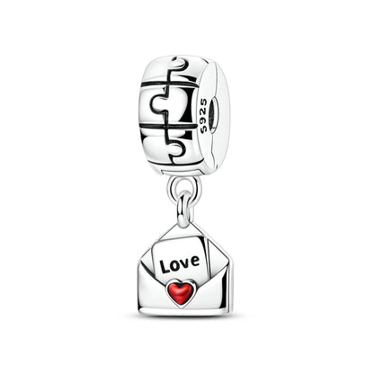Lucky Clover Clip Charms 925 Sterling Silber Original Black Cat Stopper Clamp Silikon Spacer Charm für DIY Schmuck Armband